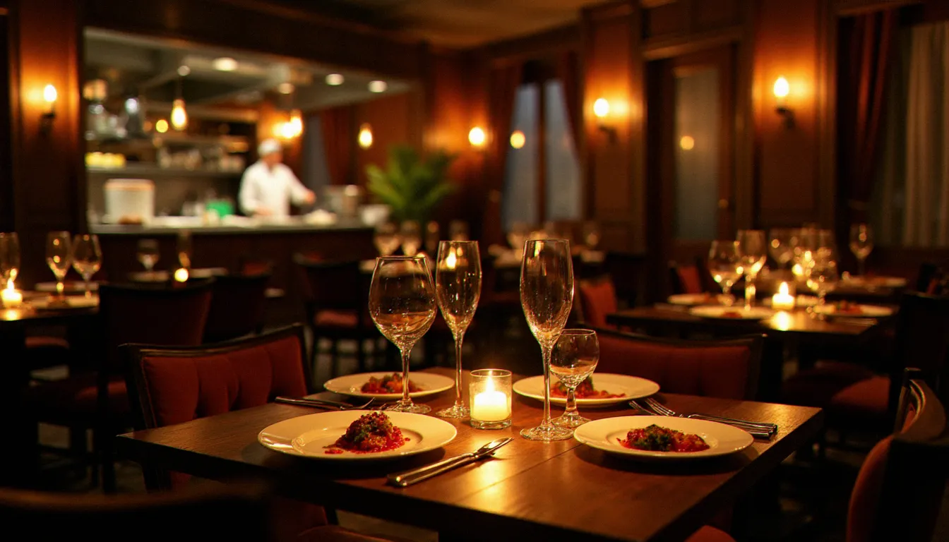 Salle animée d'un restaurant bistrot à l'ambiance chaleureuse, illustrant l'effet boeuf ressenti dès l'entrée