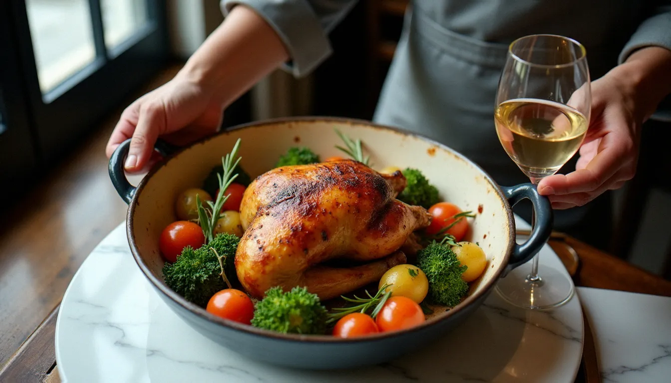 Service d'un plat de saison dans un bistrot français, illustrant la convivialité et le terroir caractéristiques de ce type de restaurant